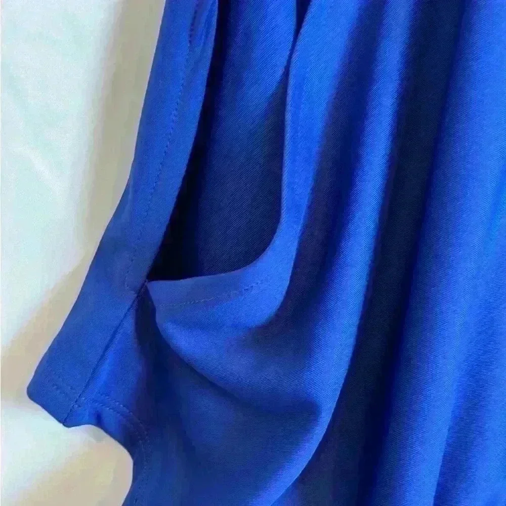 NWT! Royal Blue Split Sleeves Smocked Elegant Cocktail Long Maxi Dress (3X) - Picture 10 of 10